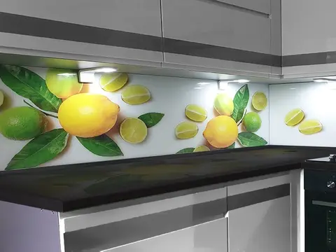 Panel szklany cytryny kuchnia